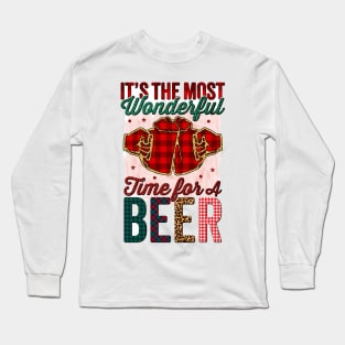 It's the most wonderful time for beer - Christmas drinks - I love beer - beer Long Sleeve T-Shirt